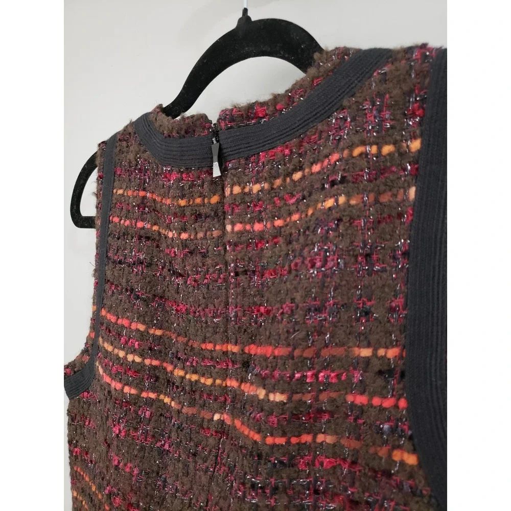 NEVER WORN SIZE‎ 4 KATE SPADE New York So Foxy Tweed fringe Dress wool blend